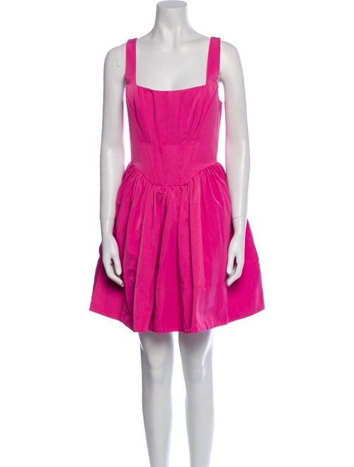 Staud Square Neckline Mini Dress