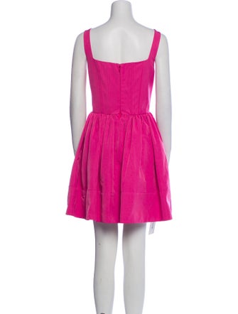 Staud Square Neckline Mini Dress