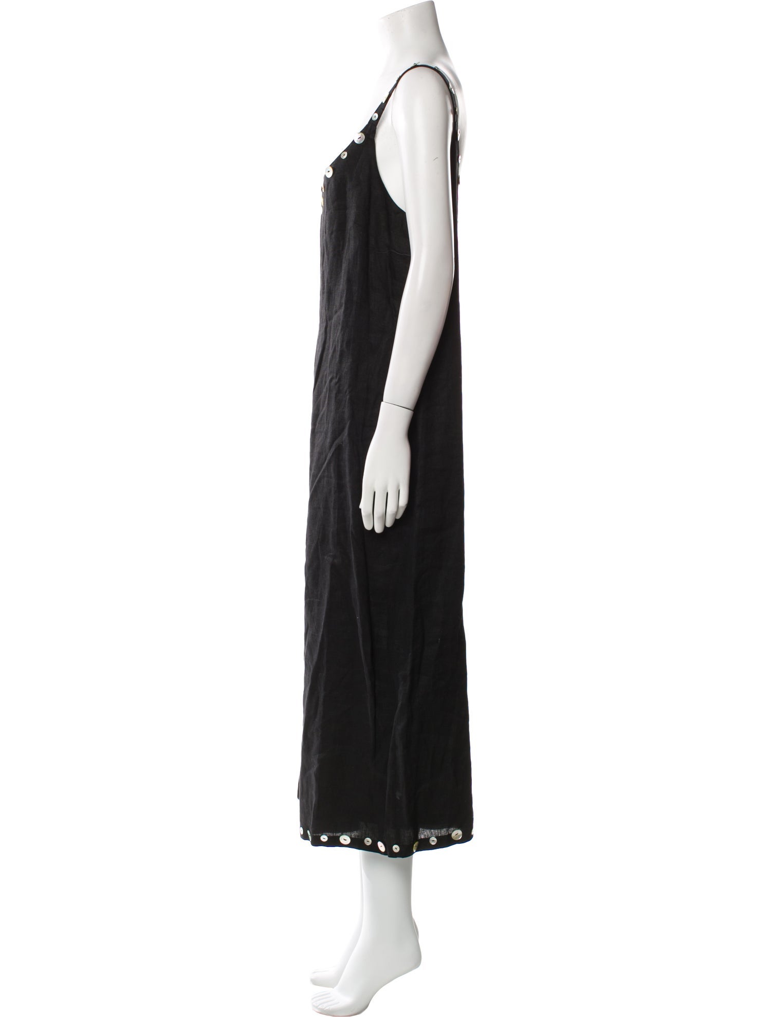 Staud Linen Scoop Neck Jumpsuit