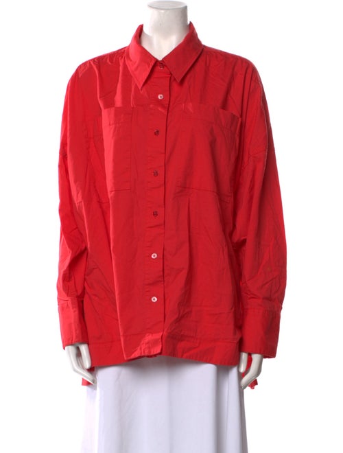 Staud Long Sleeve Button-Up Top