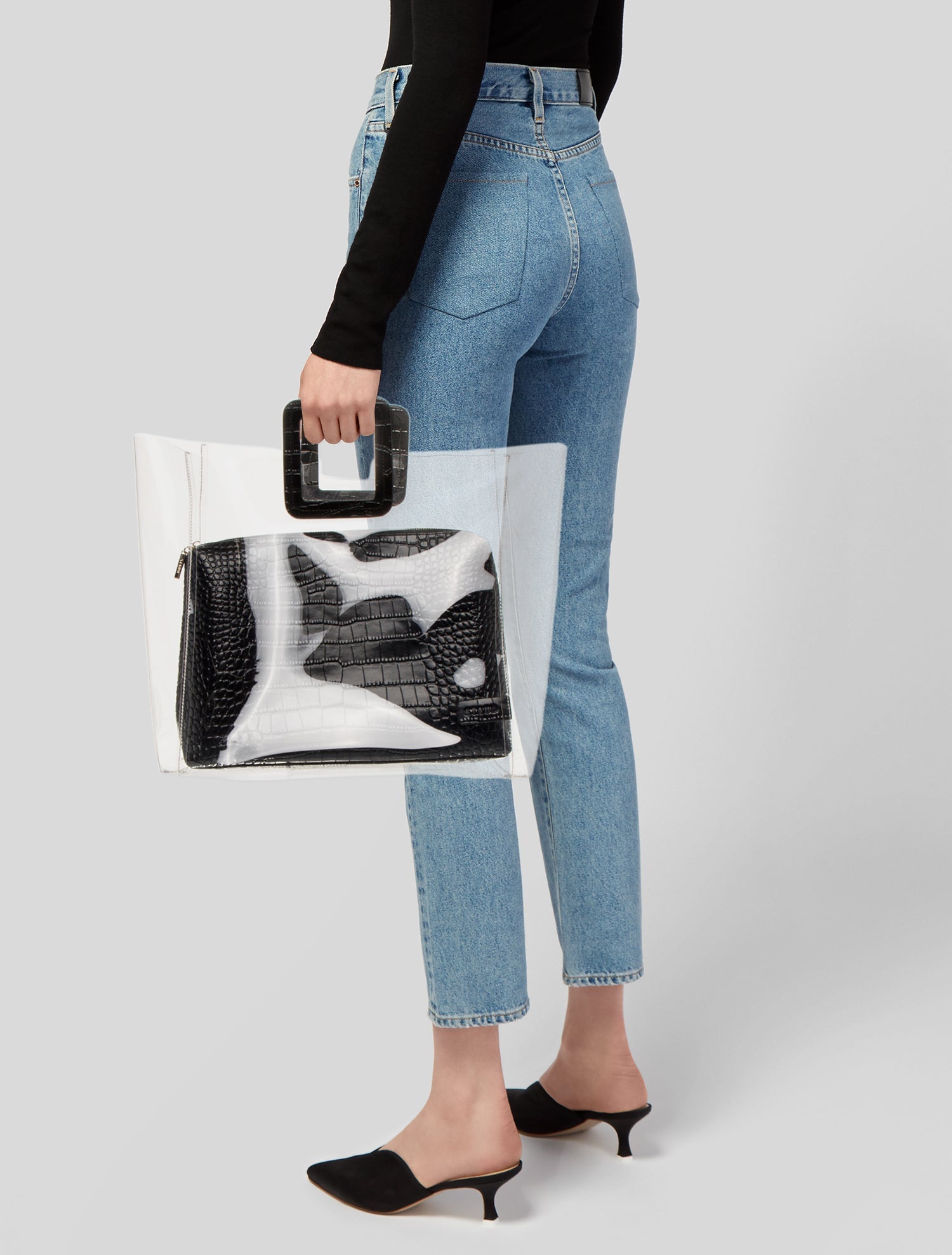 Staud PVC Top Handle Bag