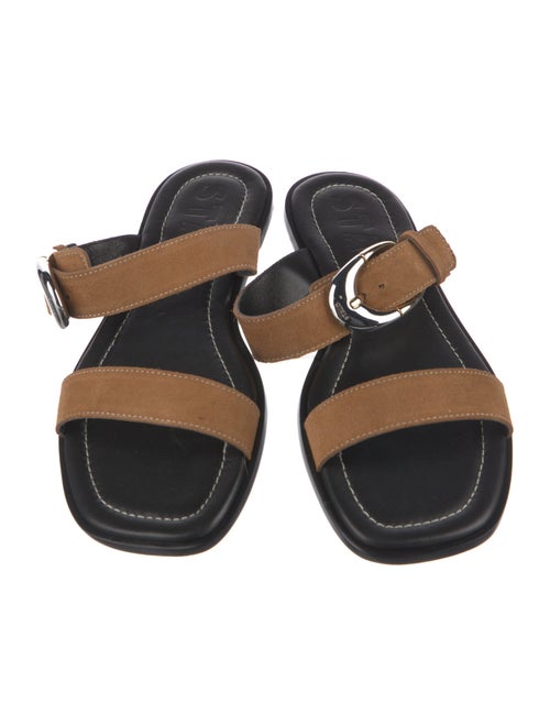 Staud Suede Printed Slides