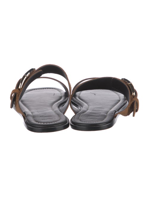 Staud Suede Printed Slides