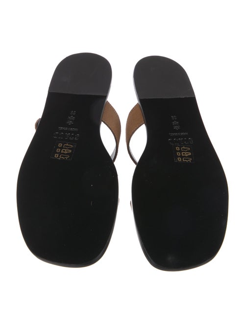 Staud Suede Printed Slides