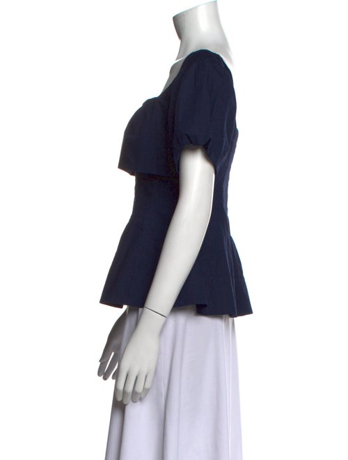 Staud Square Neckline Short Sleeve Top