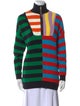 Staud Striped Mock Neck Sweater