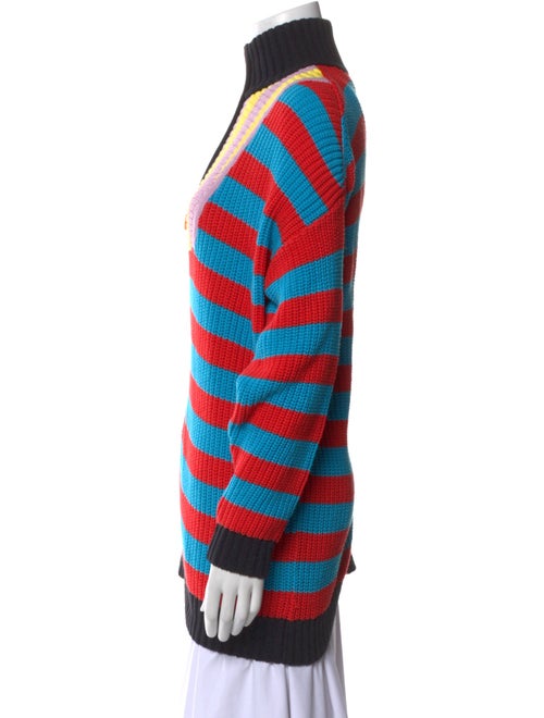 Staud Striped Mock Neck Sweater