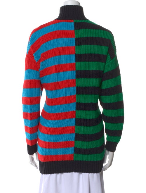 Staud Striped Mock Neck Sweater