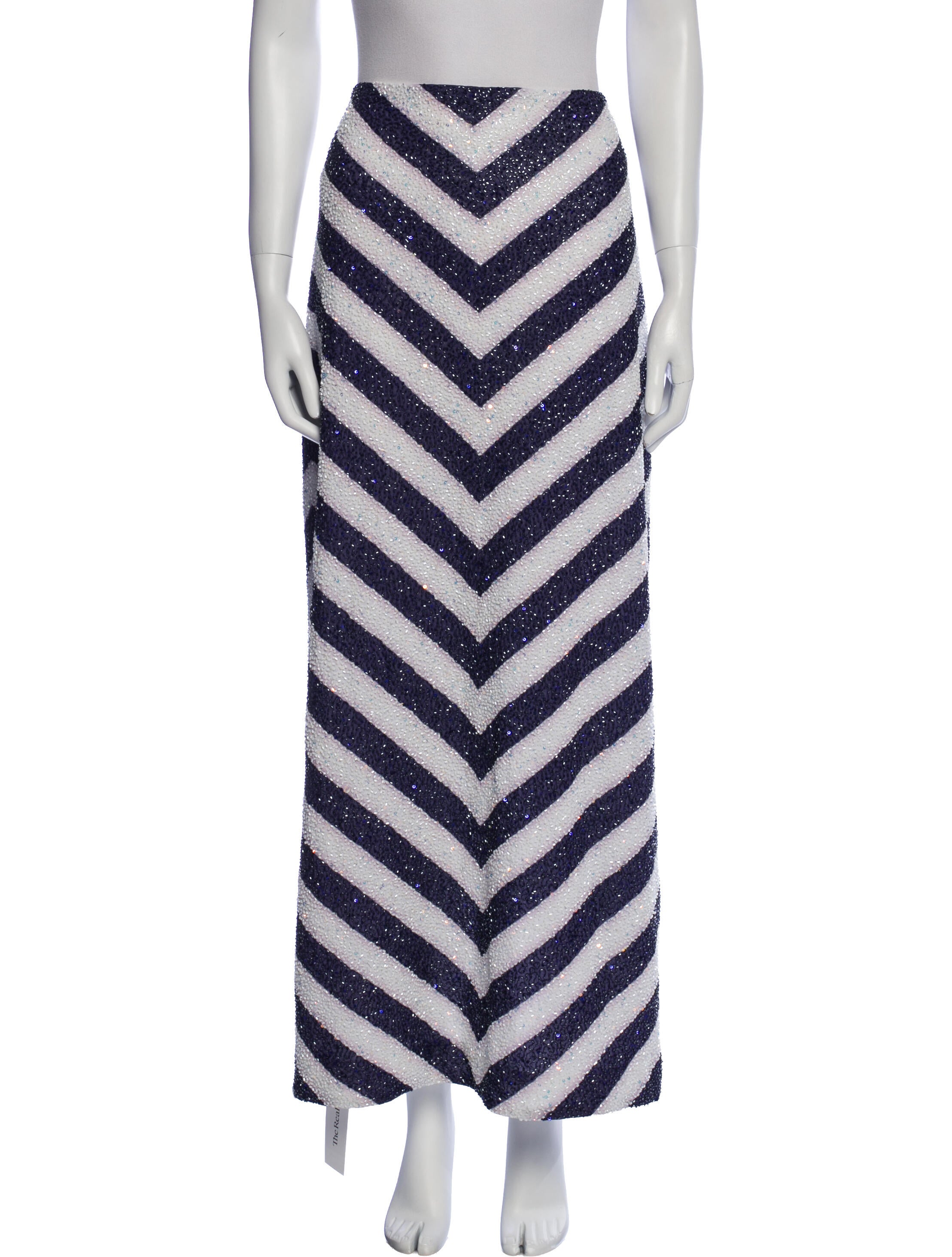 Staud Striped Midi Length Skirt
