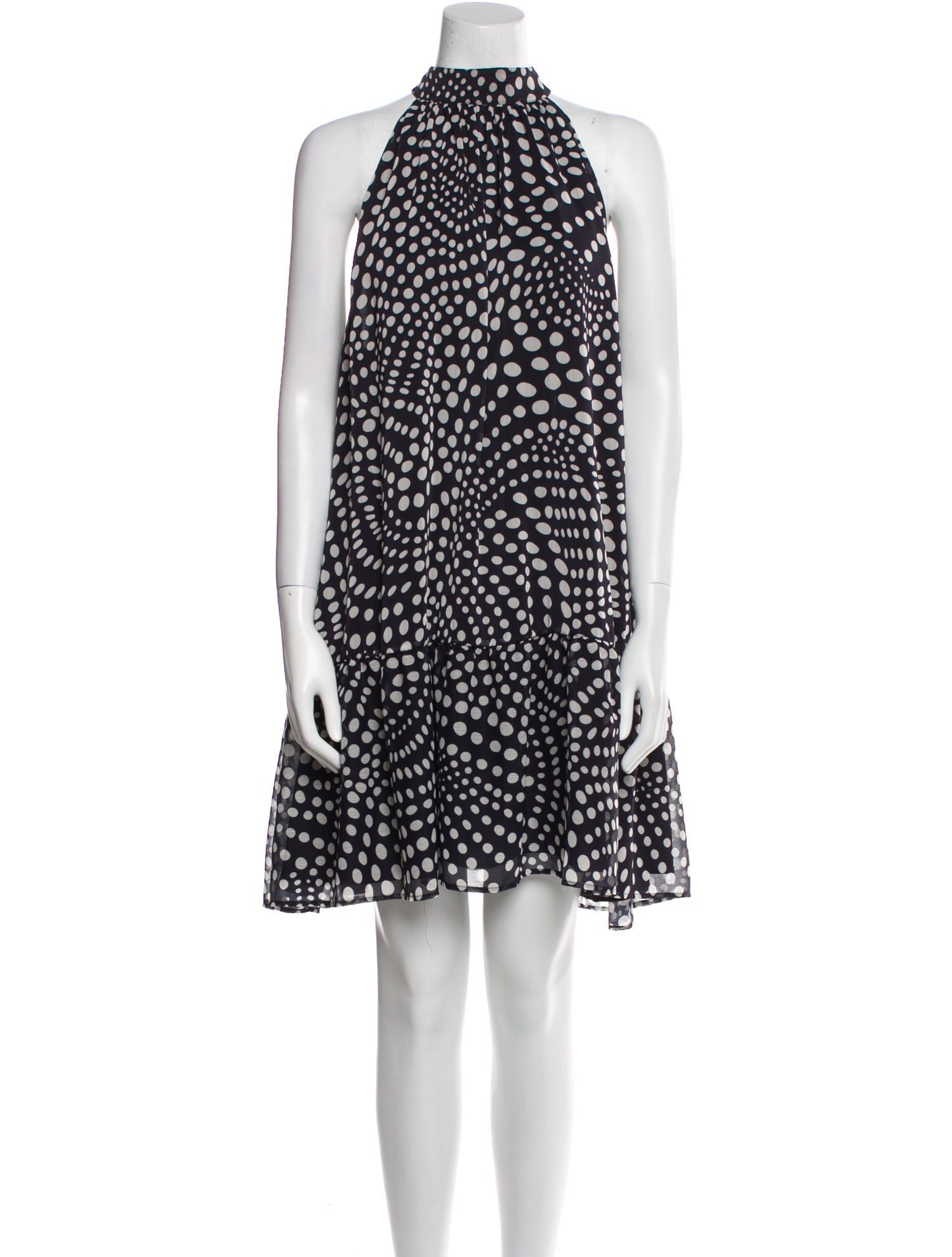 Staud Polka Dot Print Mini Dress