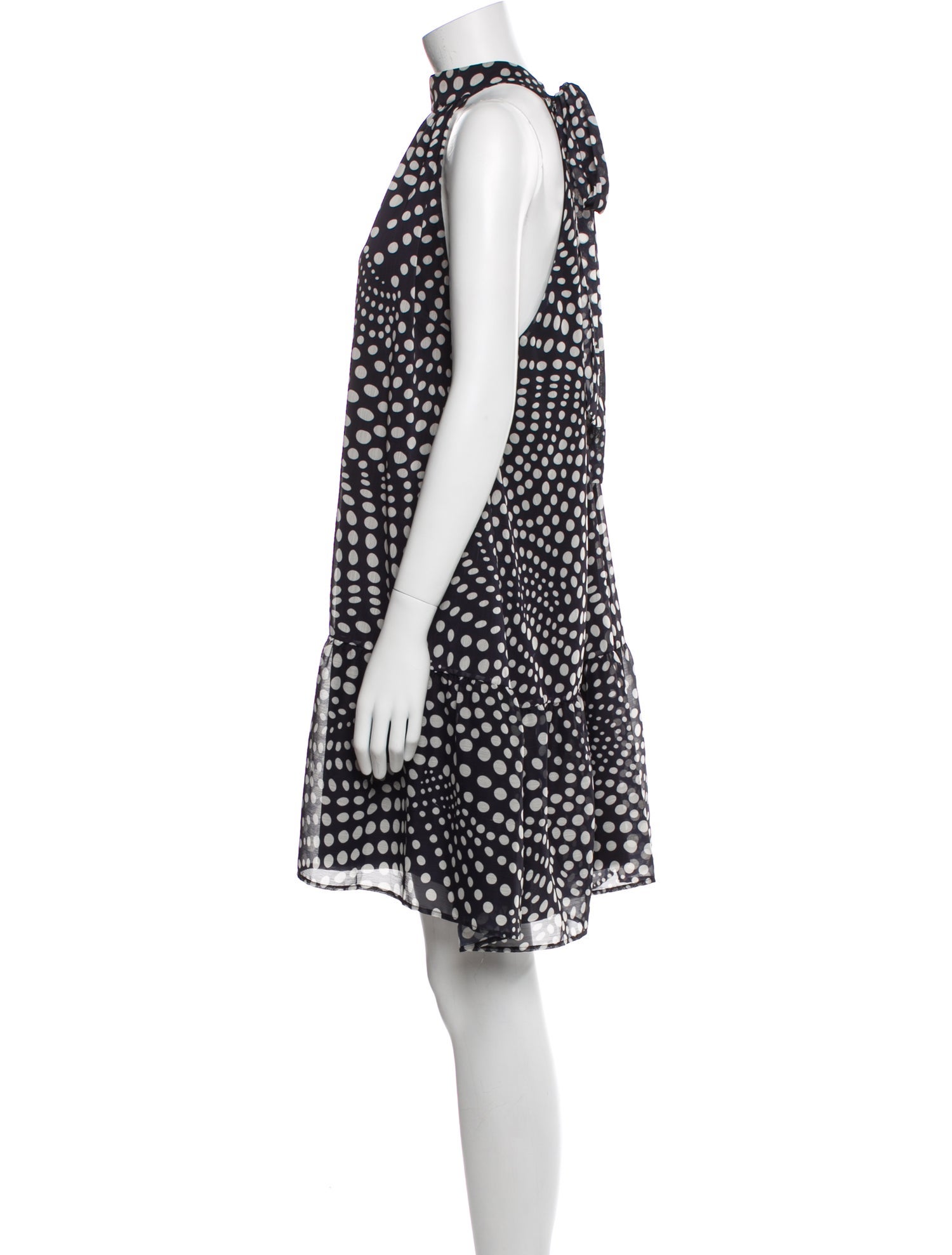 Staud Polka Dot Print Mini Dress