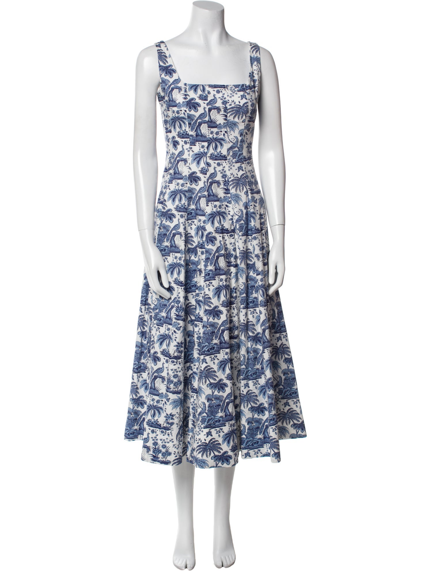 Staud Floral Print Long Dress