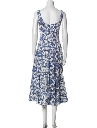 Staud Floral Print Long Dress