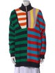 Staud Striped Mock Neck Sweater