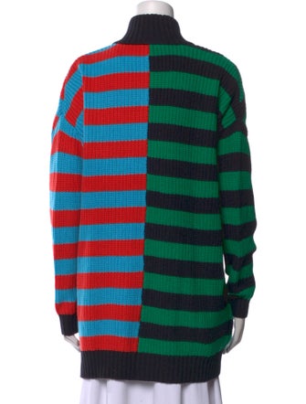 Staud Striped Mock Neck Sweater