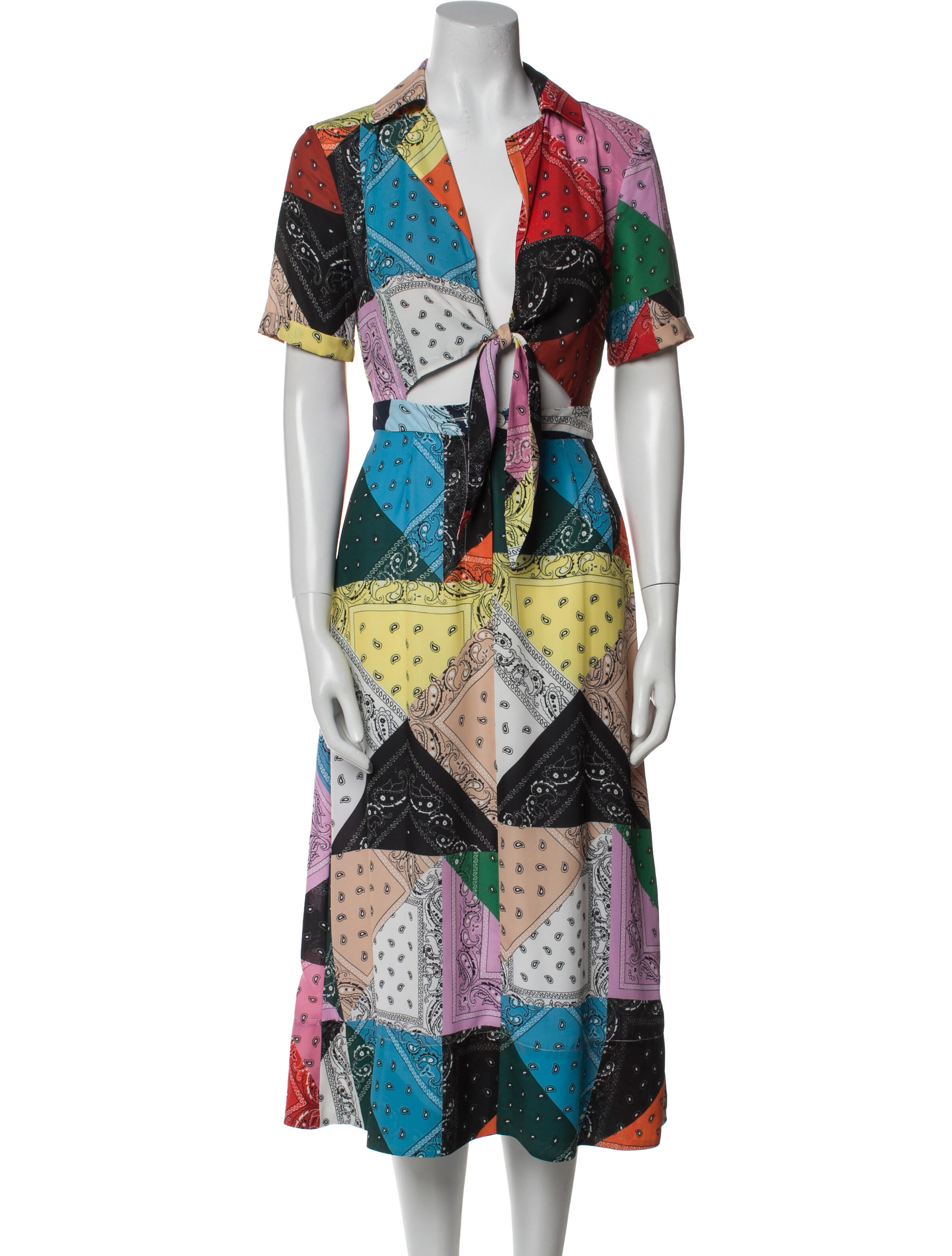 Staud Printed Midi Length Dress