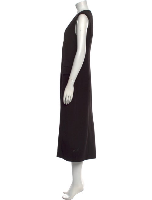 Staud V-Neck Midi Length Dress