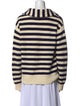 Staud Striped V-Neck Sweater
