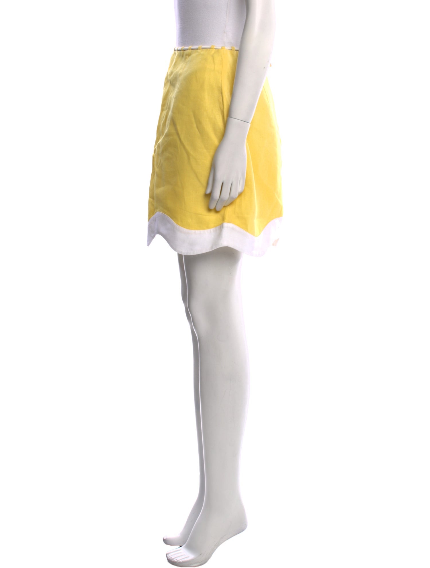 Staud Linen Mini Skirt