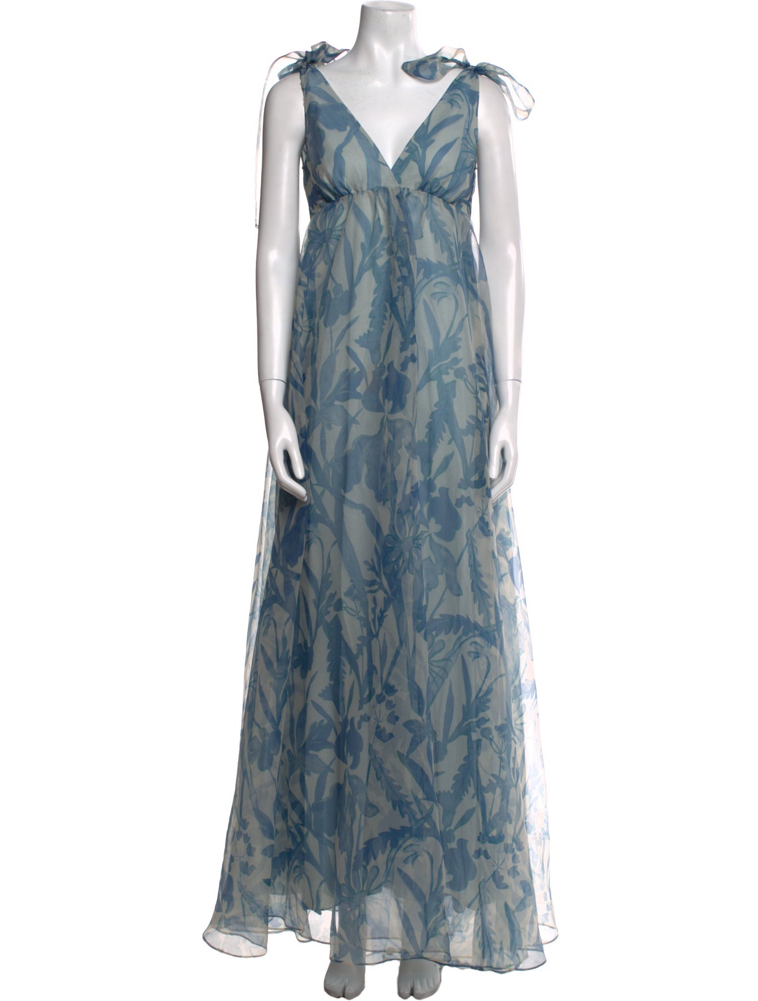 Staud Floral Print Long Dress