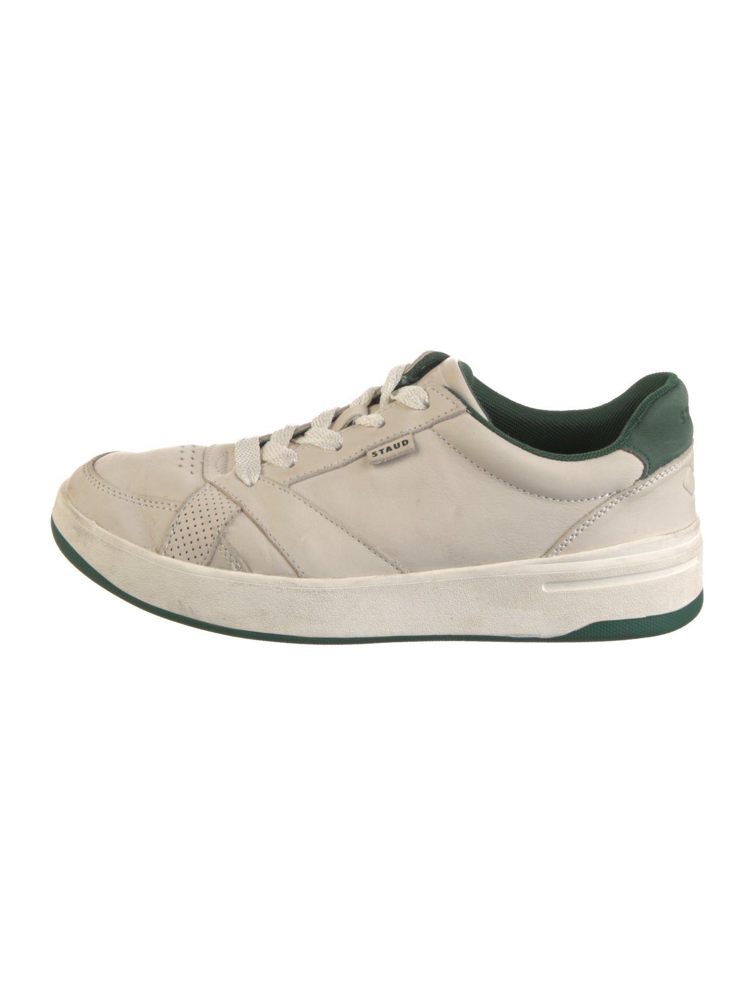 Staud Leather Printed Sneakers