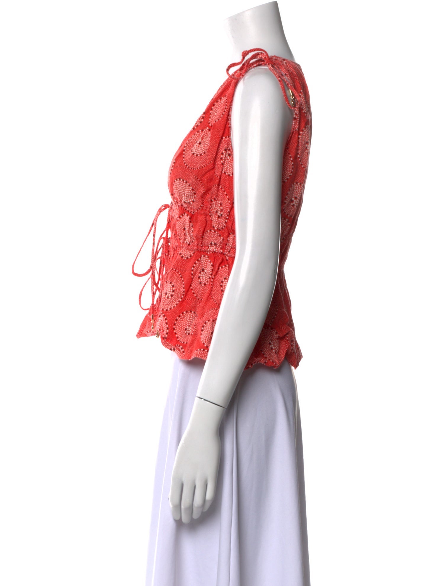 Staud Linen Printed Crop Top