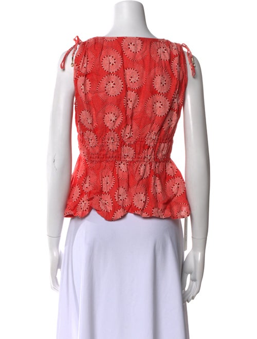 Staud Linen Printed Crop Top