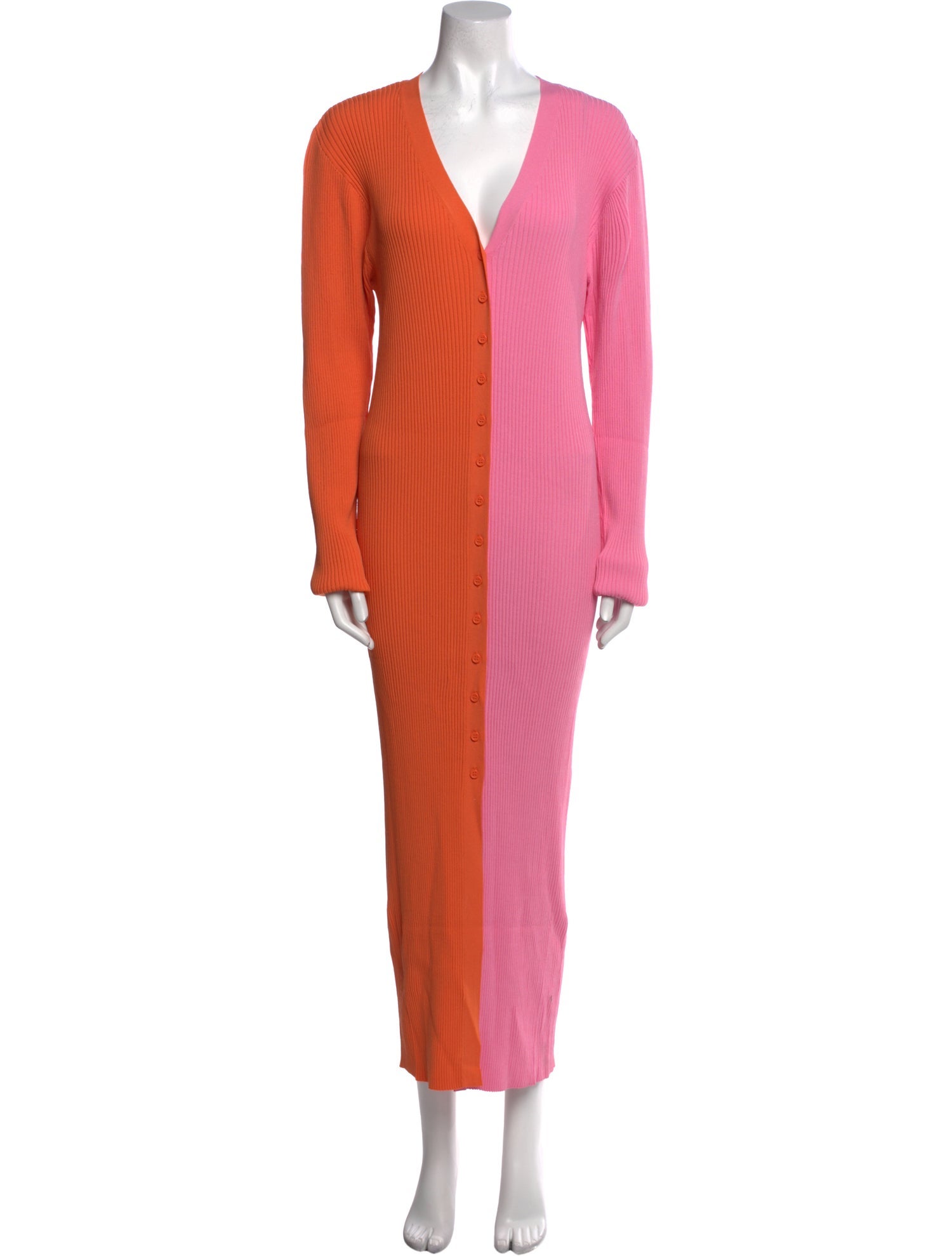 Staud V-Neck Long Dress