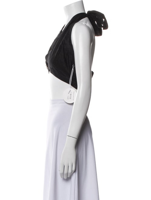 Staud Linen Halterneck Crop Top