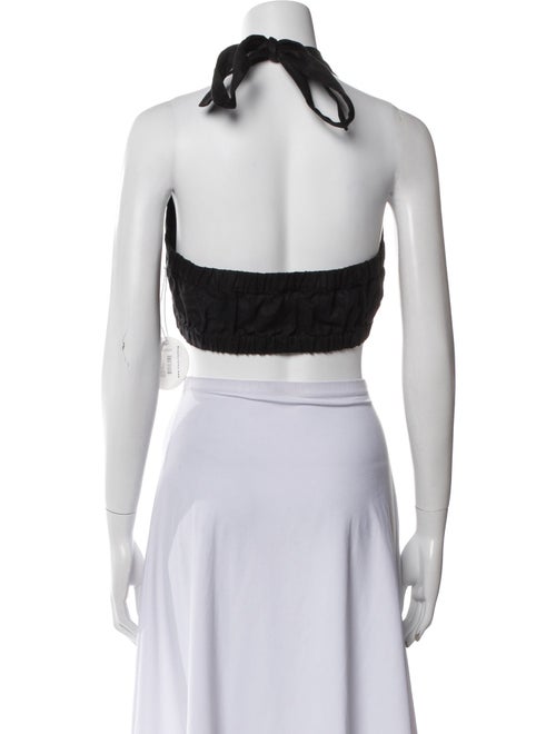 Staud Linen Halterneck Crop Top