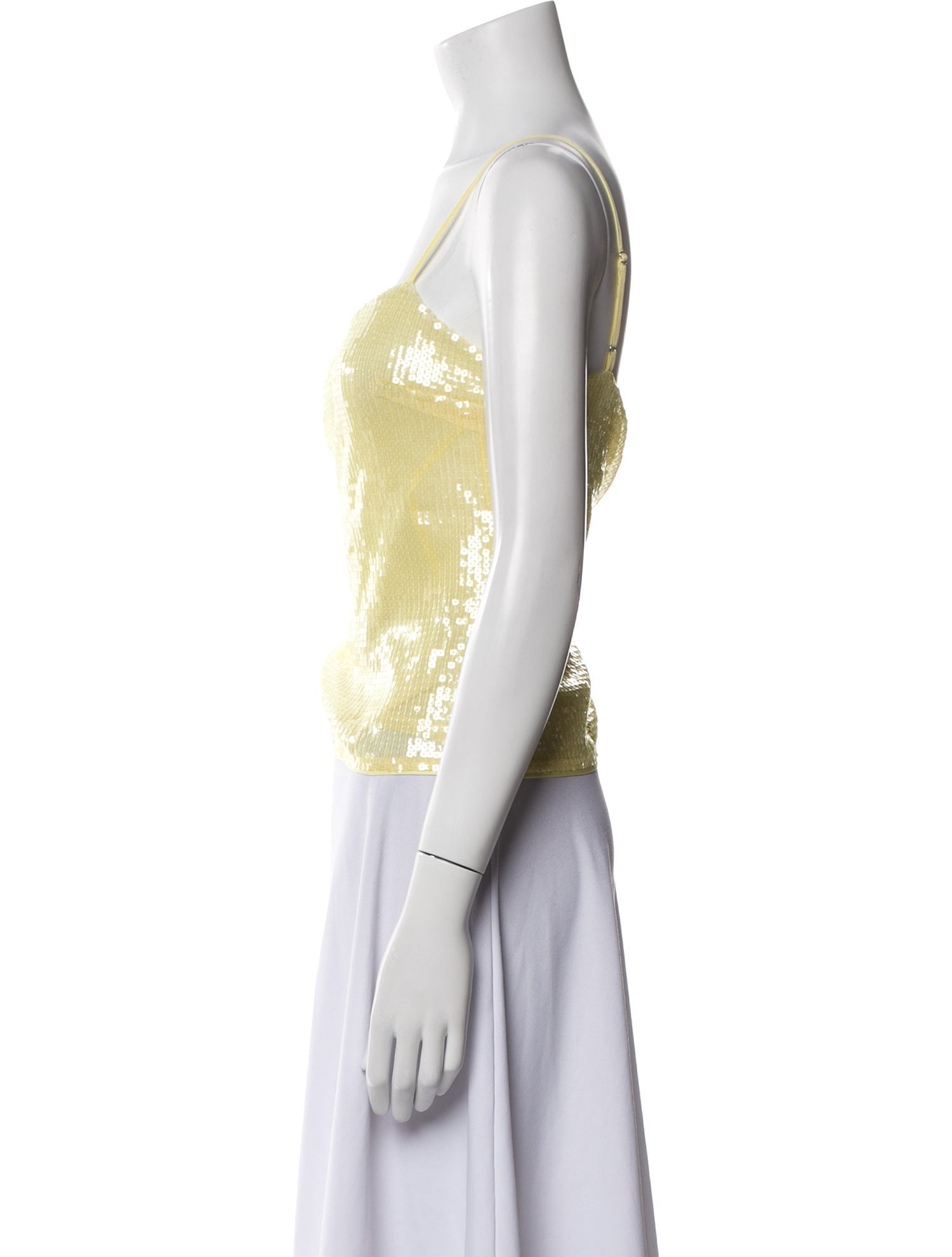 Staud Square Neckline Sleeveless Crop Top