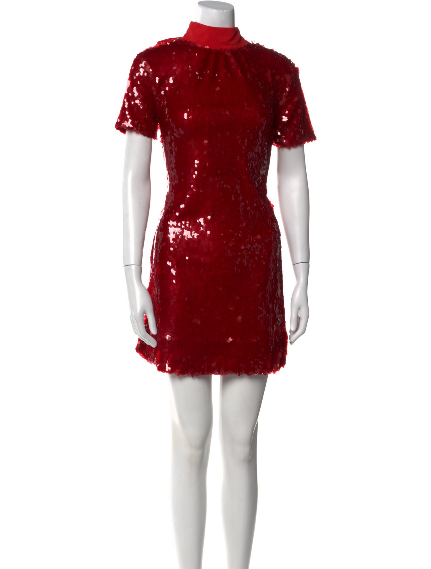 Staud Mock Neck Mini Dress