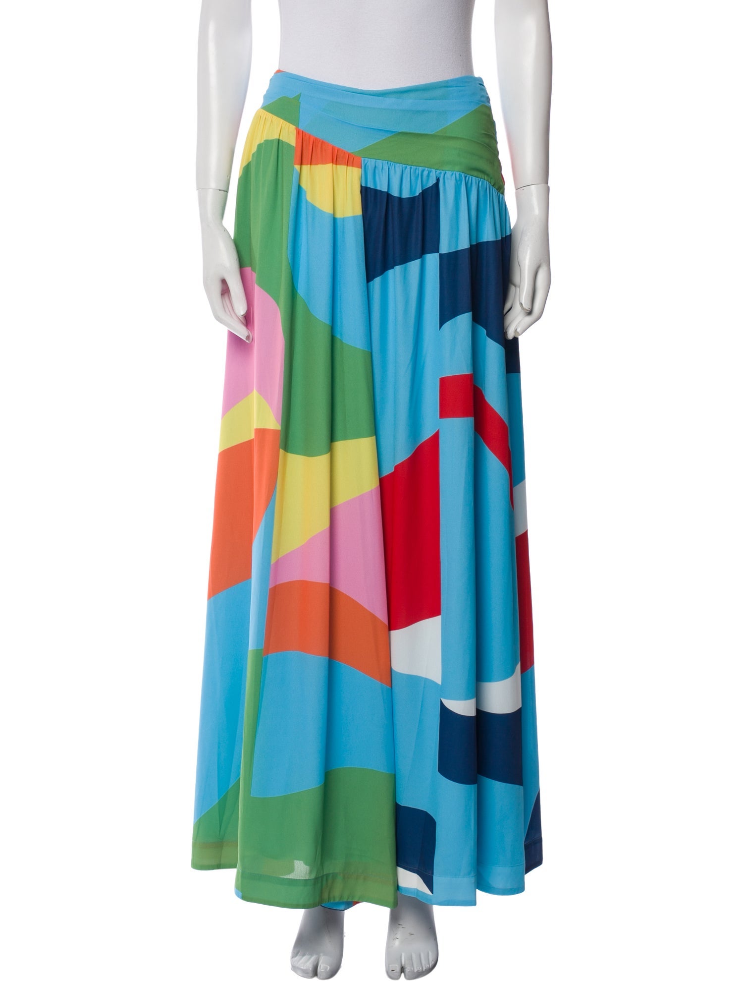 Staud Colorblock Pattern Long Skirt w/ Tags