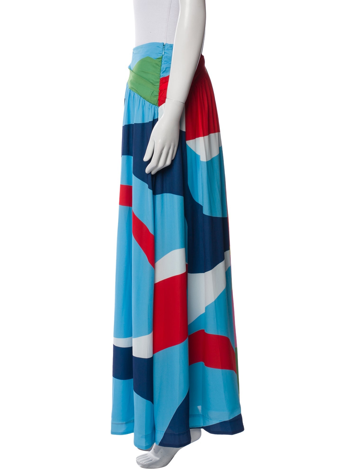 Staud Colorblock Pattern Long Skirt w/ Tags