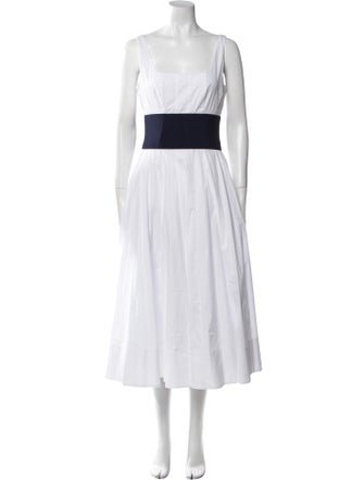 Staud Square Neckline Long Dress