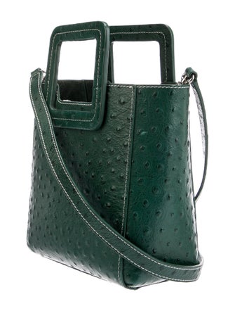 Staud Embossed Leather Top Handle Bag