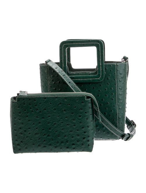 Staud Embossed Leather Top Handle Bag