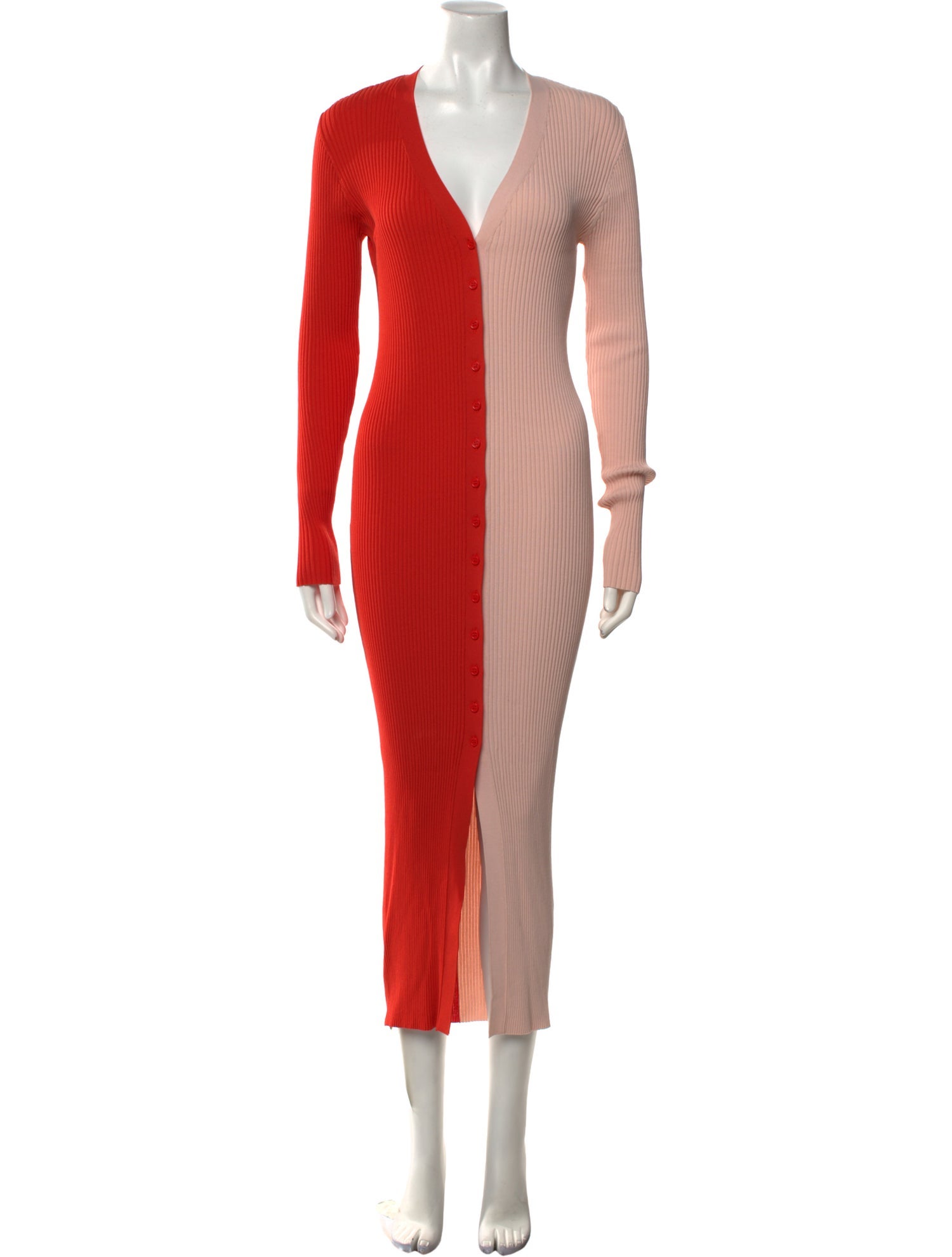 Staud V-Neck Long Dress