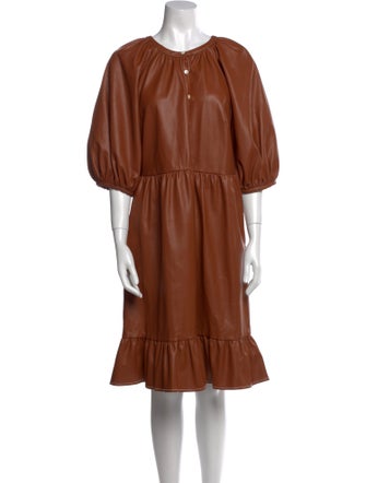 Staud Crew Neck Knee-Length Dress