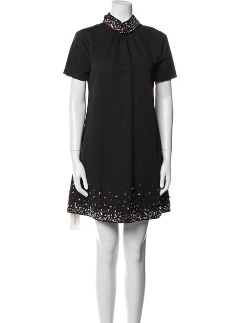 Staud Mock Neck Mini Dress