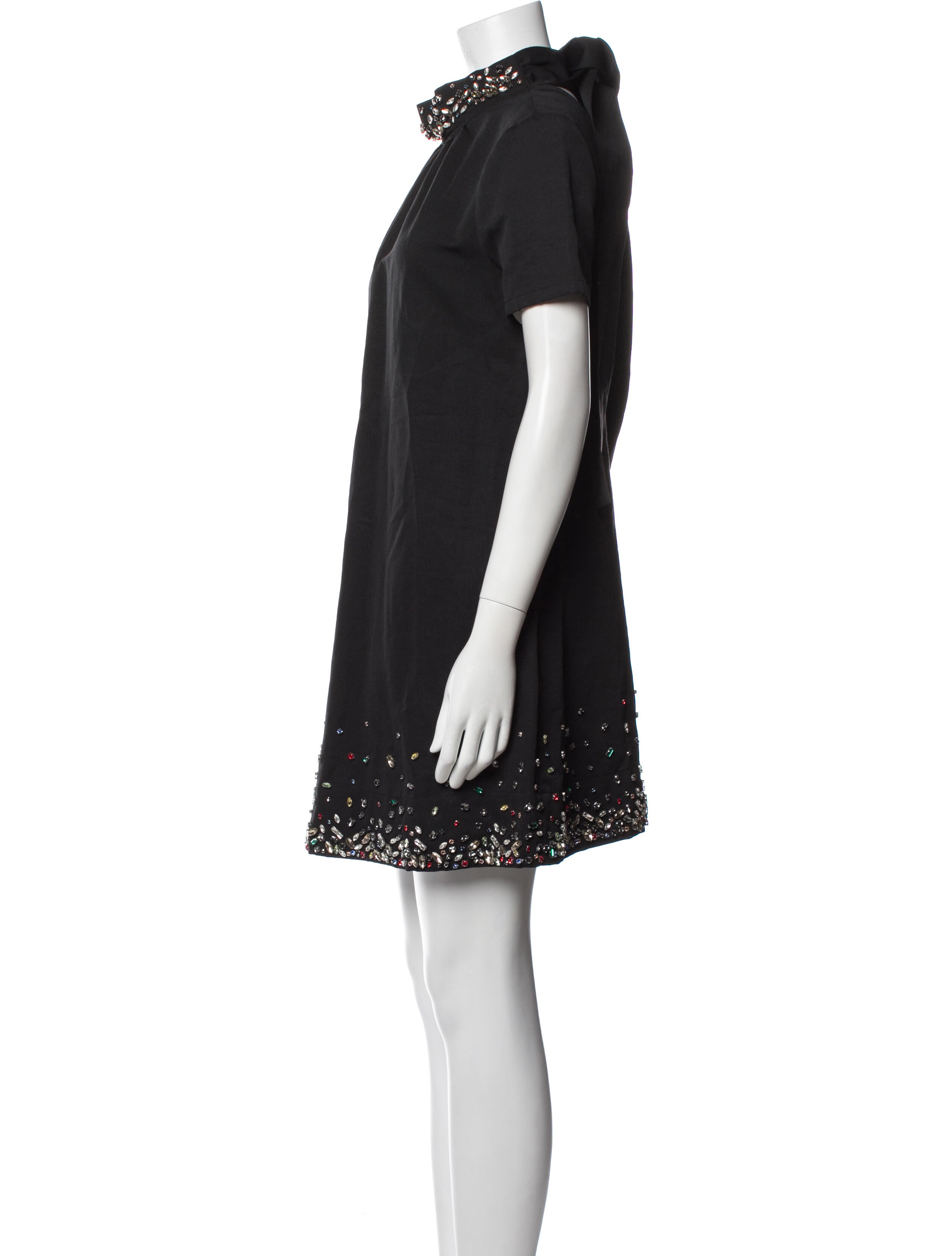 Staud Mock Neck Mini Dress