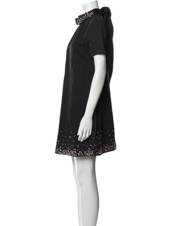 Staud Mock Neck Mini Dress