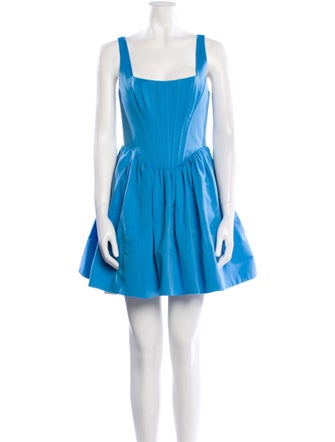 Staud Square Neckline Mini Dress