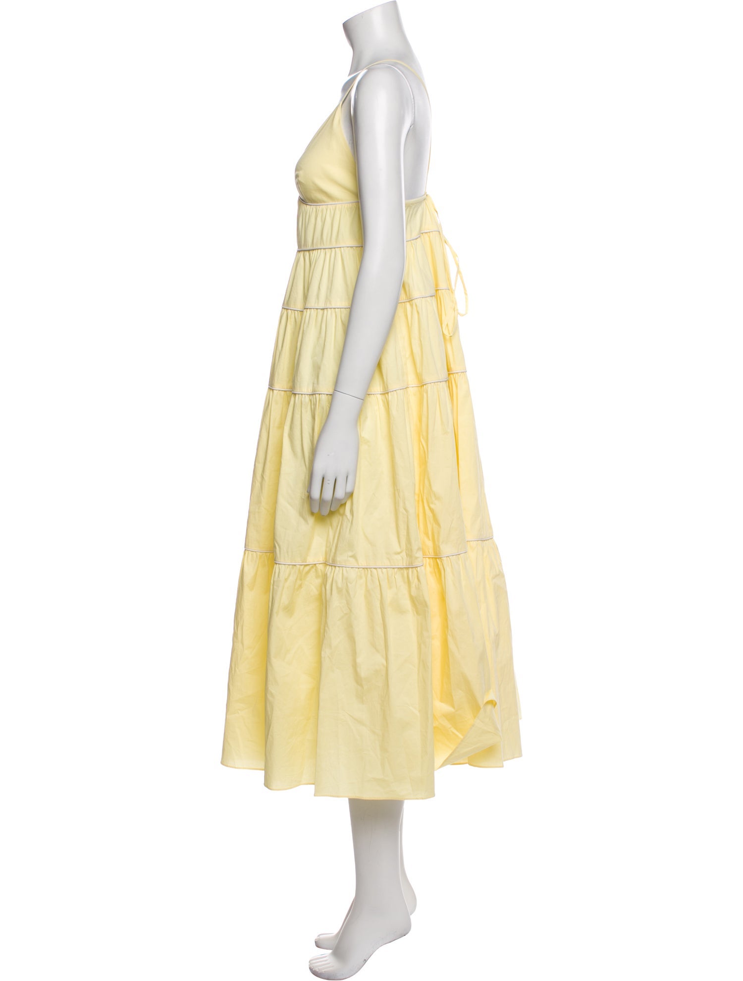 Staud V-Neck Long Dress