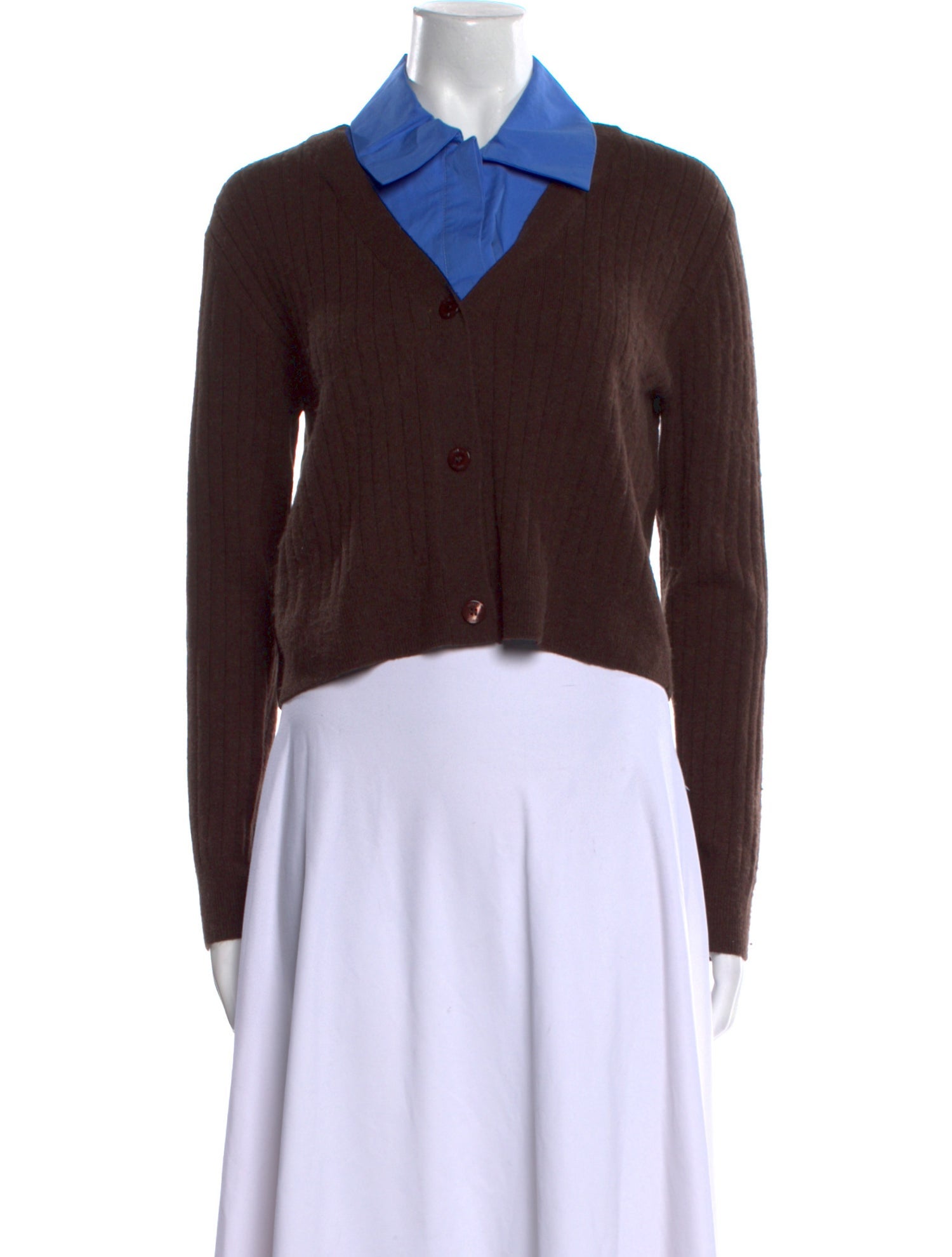 Staud Long Sleeve Crop Top