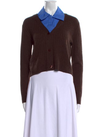 Staud Long Sleeve Crop Top