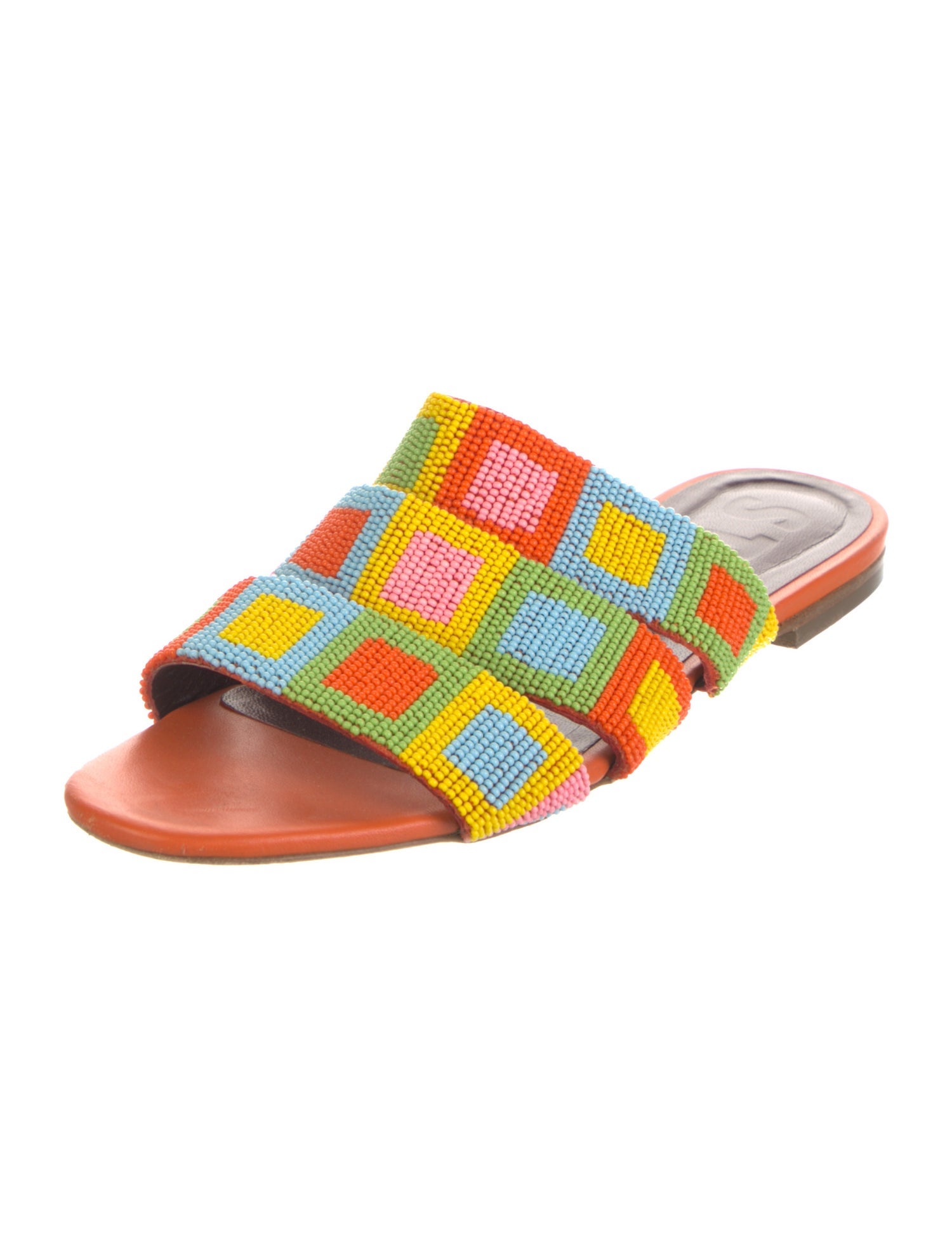 Staud Leather Printed Flats