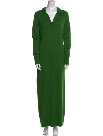 Staud V-Neck Long Dress