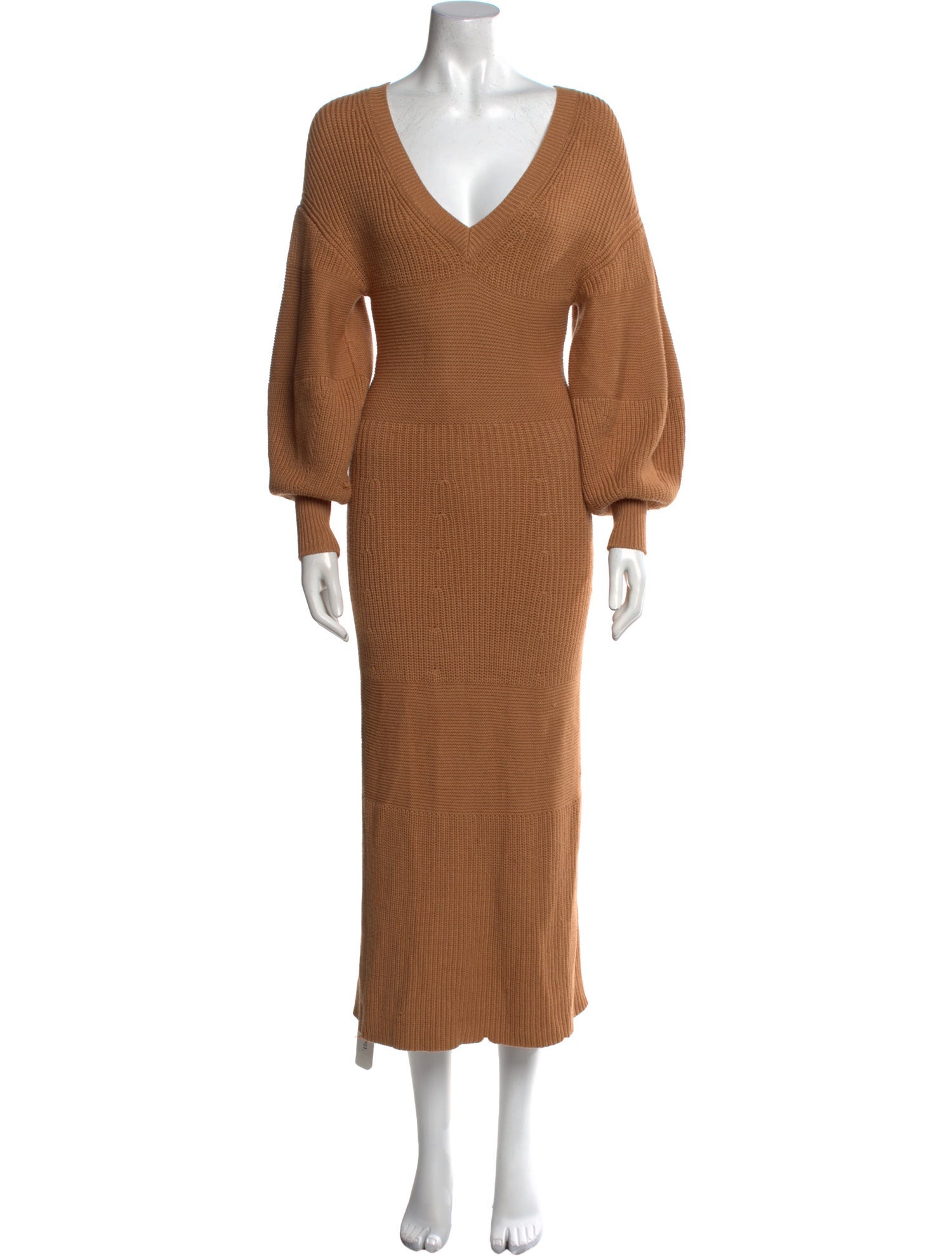 Staud V-Neck Long Dress