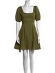 Staud Square Neckline Mini Dress